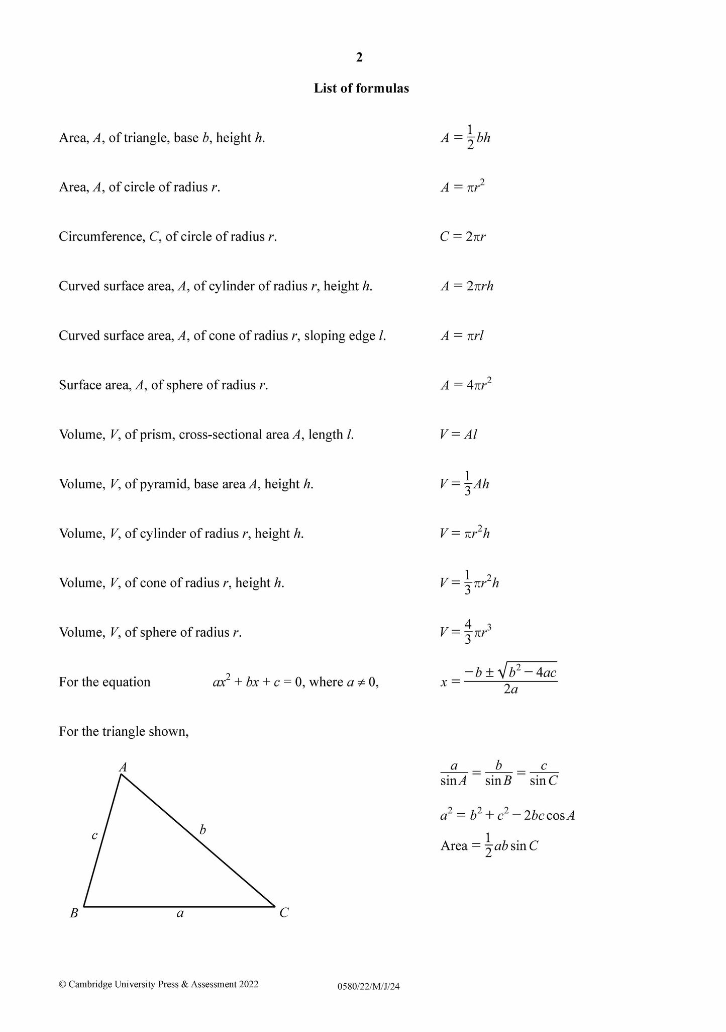 Cambridge O.L Math (0580/0980) Past Papers 2,4 New Syllabus 2025 With Qr Answers By Eng. Walid Hamza