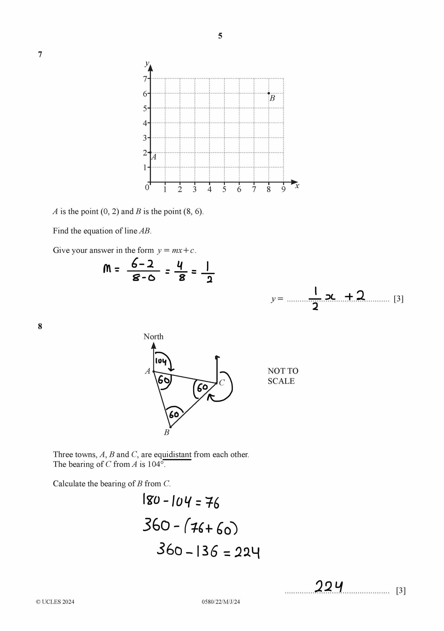 Cambridge O.L Math (0580/0980) Past Papers 2,4 New Syllabus 2025 With Qr Answers By Eng. Walid Hamza
