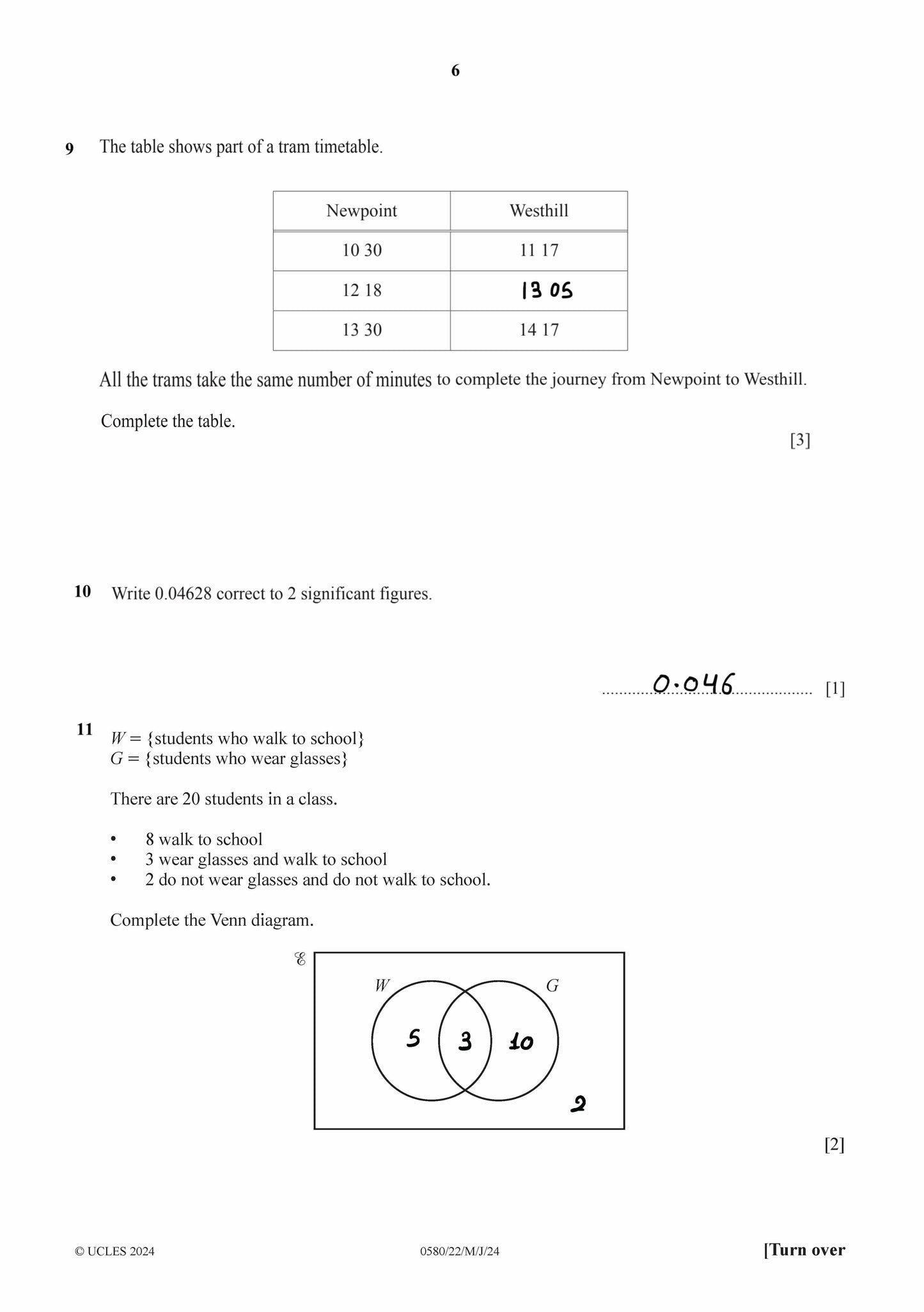 Cambridge O.L Math (0580/0980) Past Papers 2,4 New Syllabus 2025 With Qr Answers By Eng. Walid Hamza