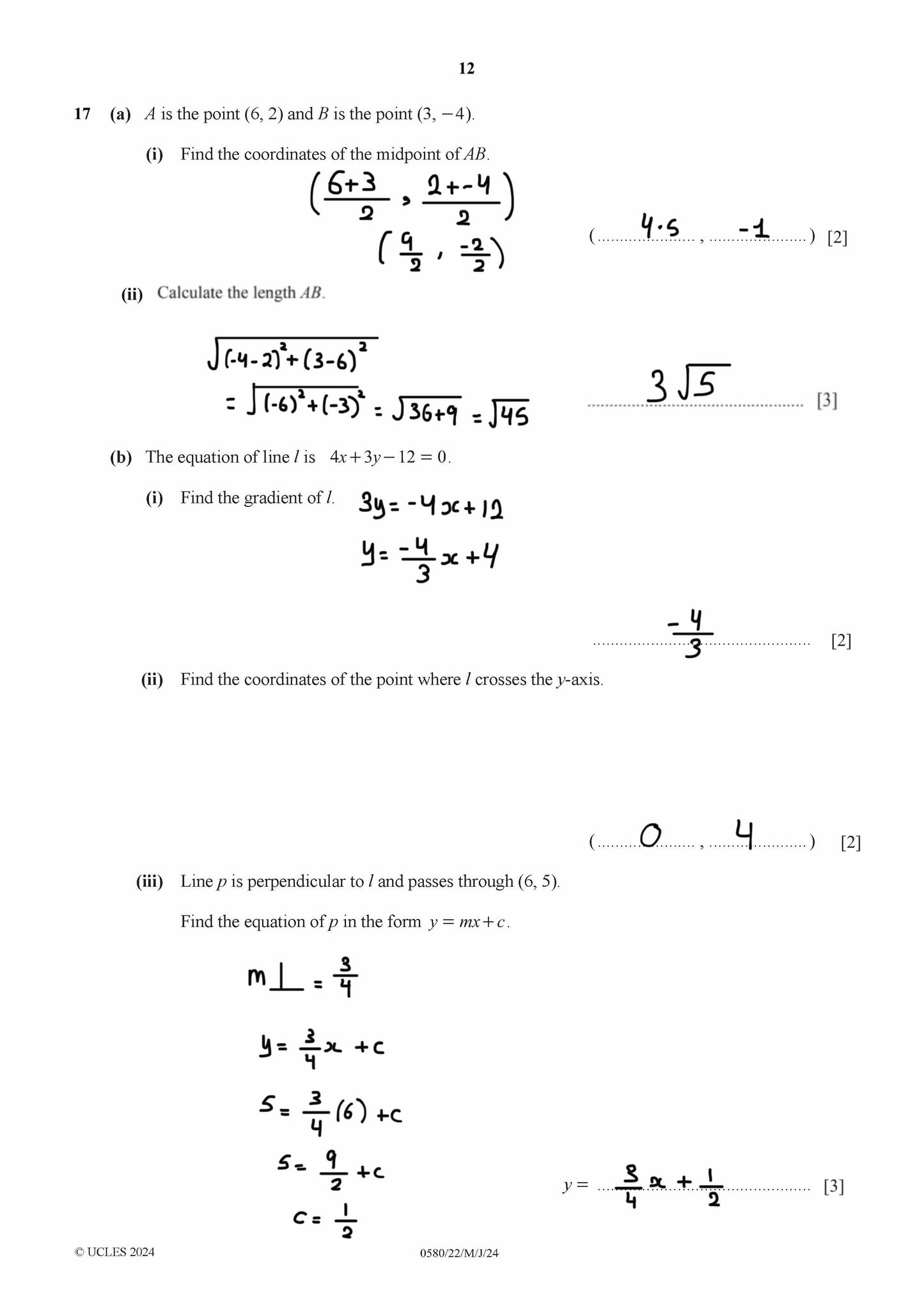 Cambridge O.L Math (0580/0980) Past Papers 2,4 New Syllabus 2025 With Qr Answers By Eng. Walid Hamza