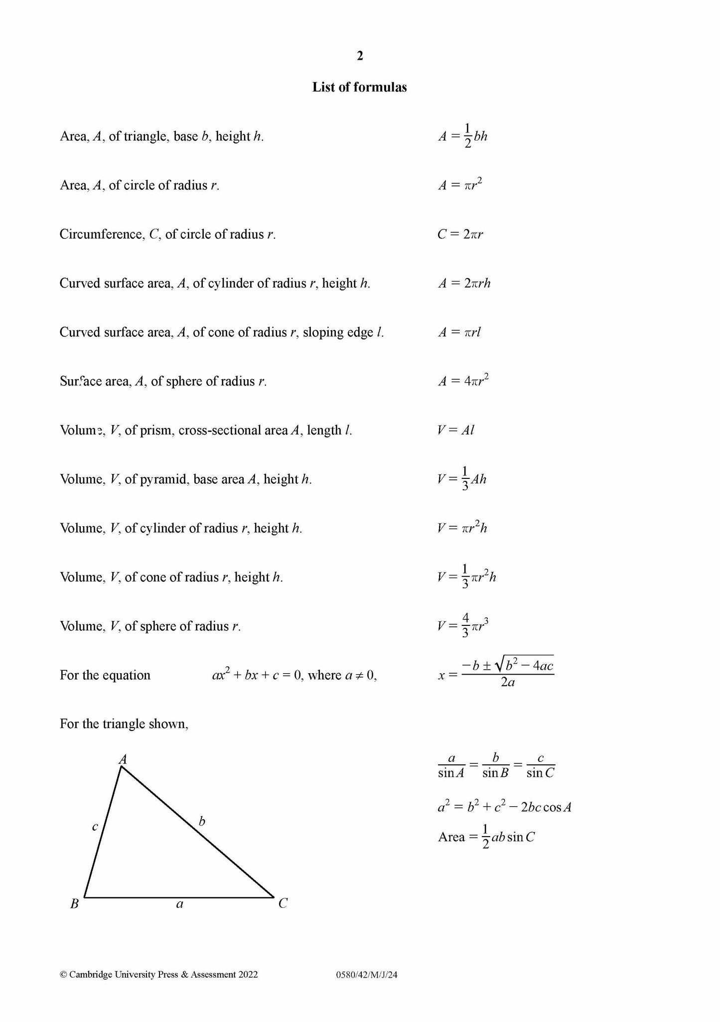 Cambridge O.L Math (0580/0980) Past Papers 2,4 New Syllabus 2025 With Qr Answers By Eng. Walid Hamza