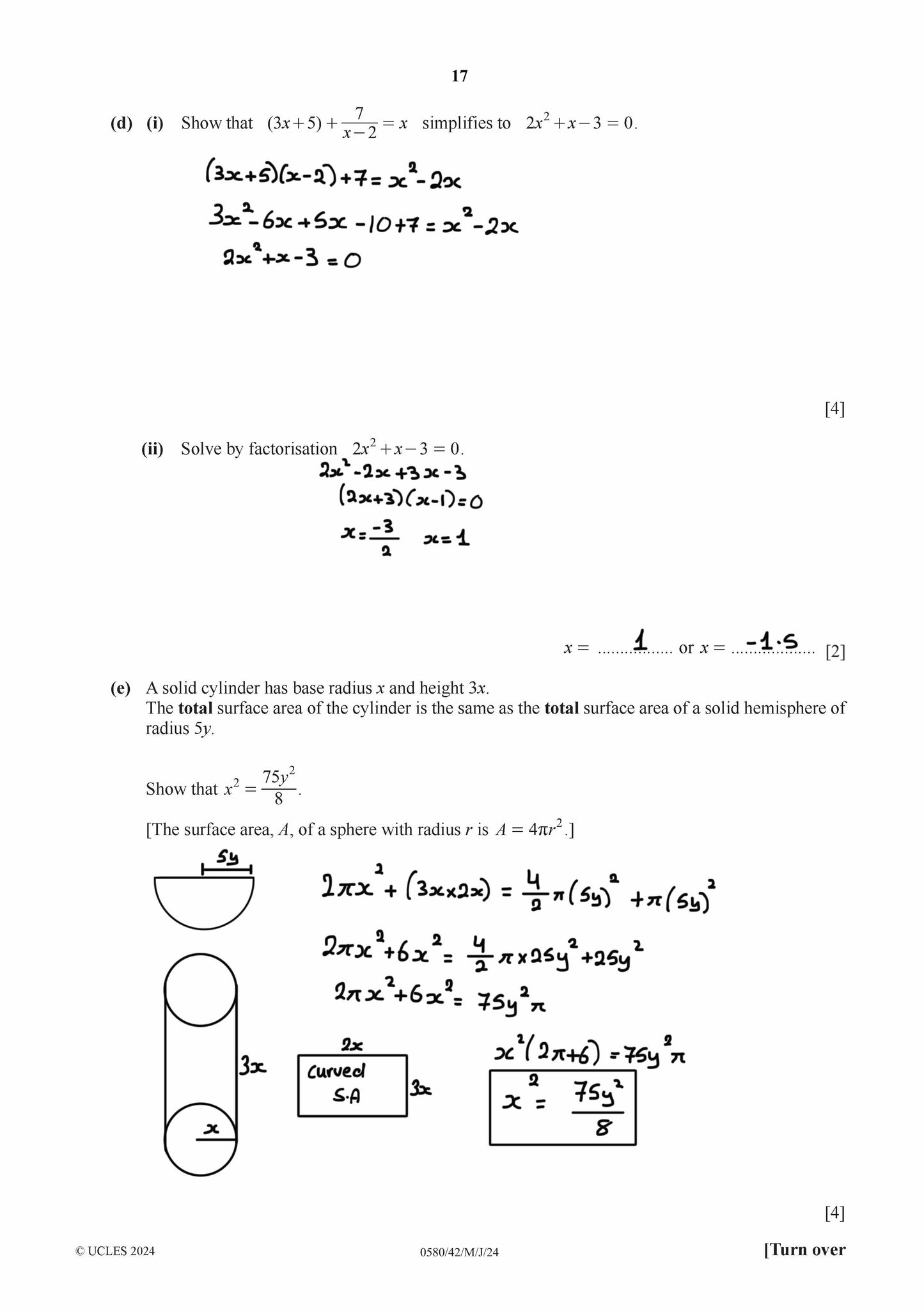 Cambridge O.L Math (0580/0980) Past Papers 2,4 New Syllabus 2025 With Qr Answers By Eng. Walid Hamza
