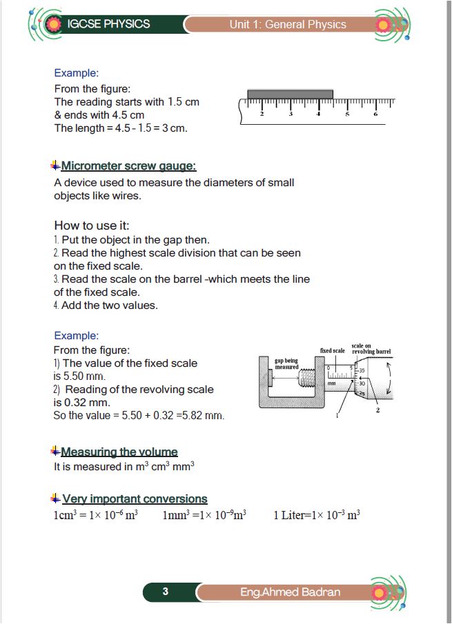 Cambridge O.L Physics (0625/0972) Study Notes, classified Ahmed Badran 2026