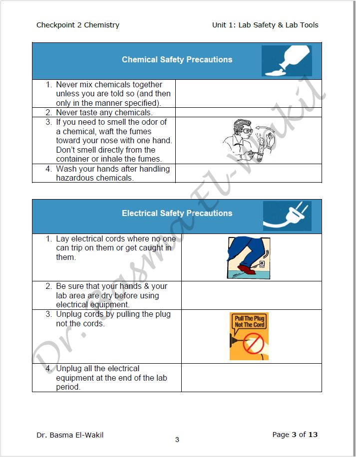 Cambridge Checkpoint 2 Year 8 Science (0893) Notes Chemistry Basma El-Wakil (Science Vision)