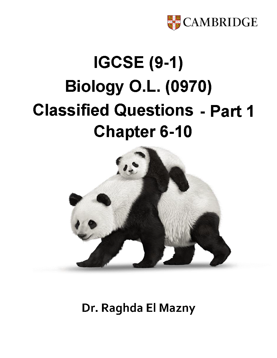 Cambridge O.L Biology (0610/0970) Package Notes, Classified, P.P Dr. Raghda El Mazny 2026