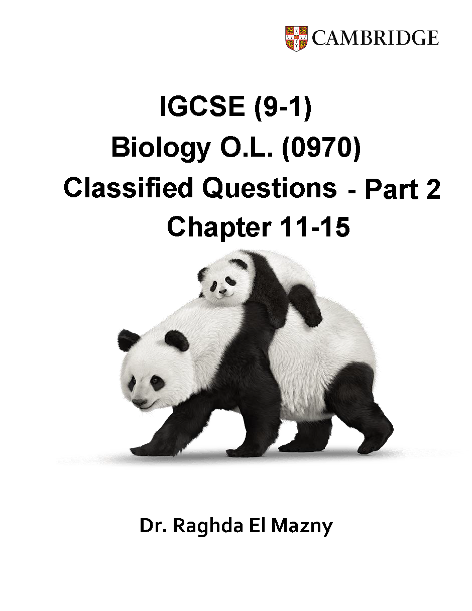 Cambridge O.L Biology (0610/0970) Package Notes, Classified, P.P Dr. Raghda El Mazny 2026
