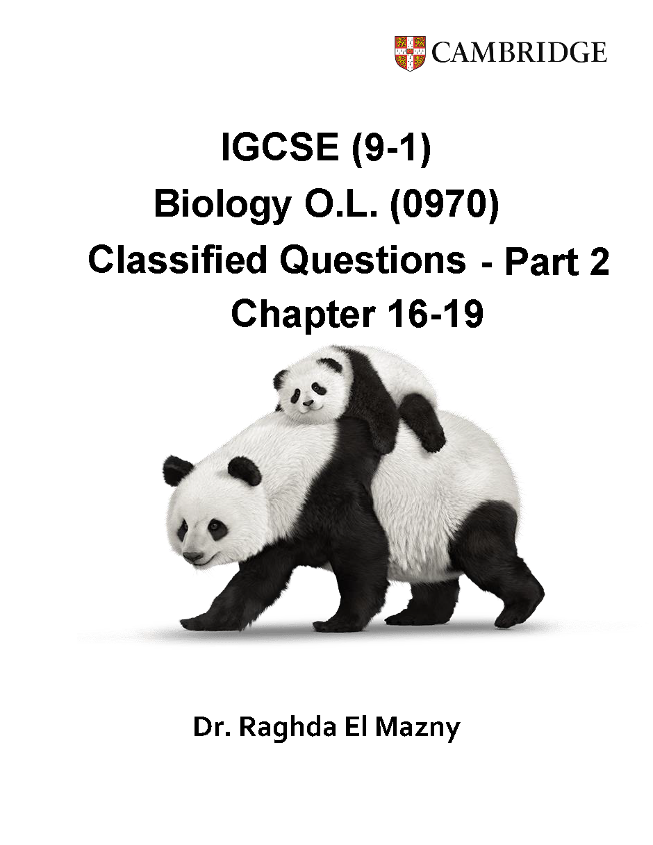 Cambridge O.L Biology (0610/0970) Package Notes, Classified, P.P Dr. Raghda El Mazny 2026