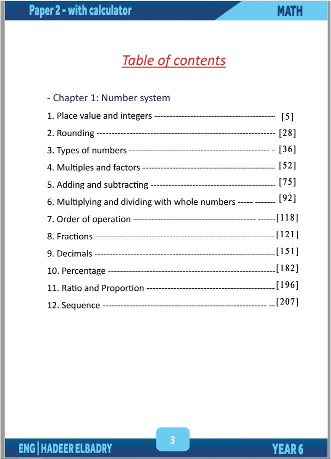 Cambridge Primary Year 6 (0096) Maths Classified With Answers Eng. Hadeer Elbadry