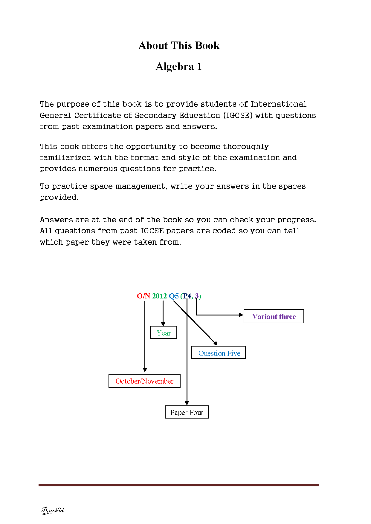 Cambridge General Math , Practice Book - Notes - Dr. Rashid Jebreel ( 2025 )