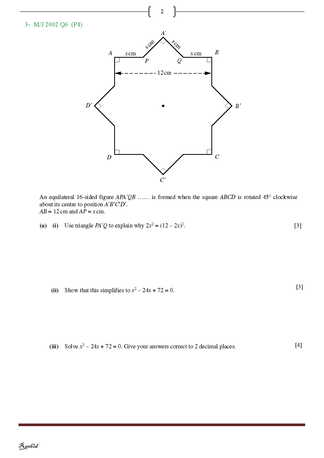 Cambridge General Math , Practice Book - Notes - Dr. Rashid Jebreel ( 2025 )