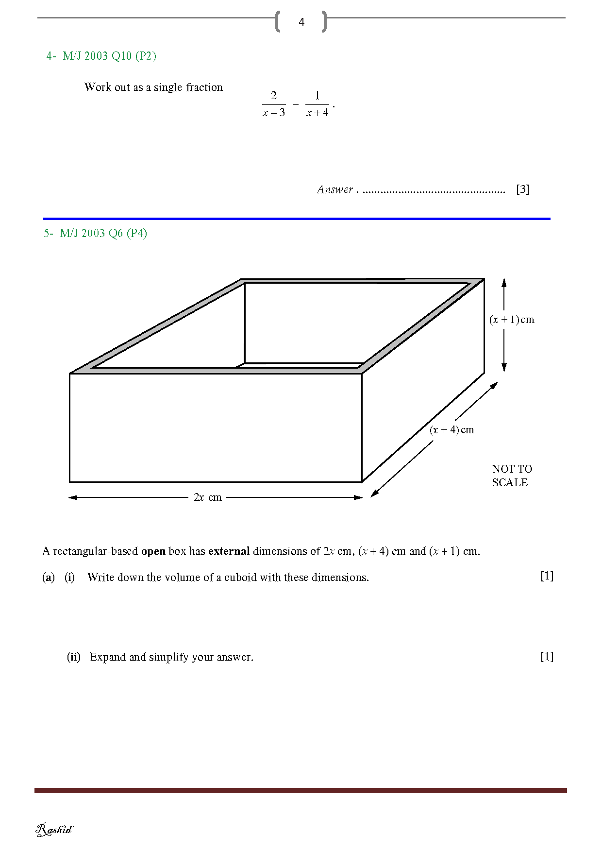 Cambridge General Math , Practice Book - Notes - Dr. Rashid Jebreel ( 2025 )