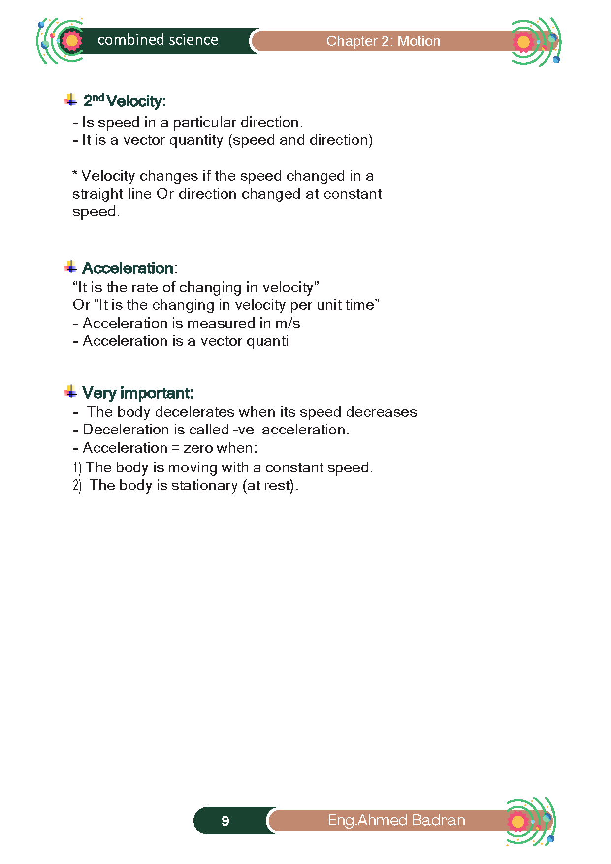 Cambridge O.L Combined Science (0653) Notes - Ahmed Badran ( 2025 )