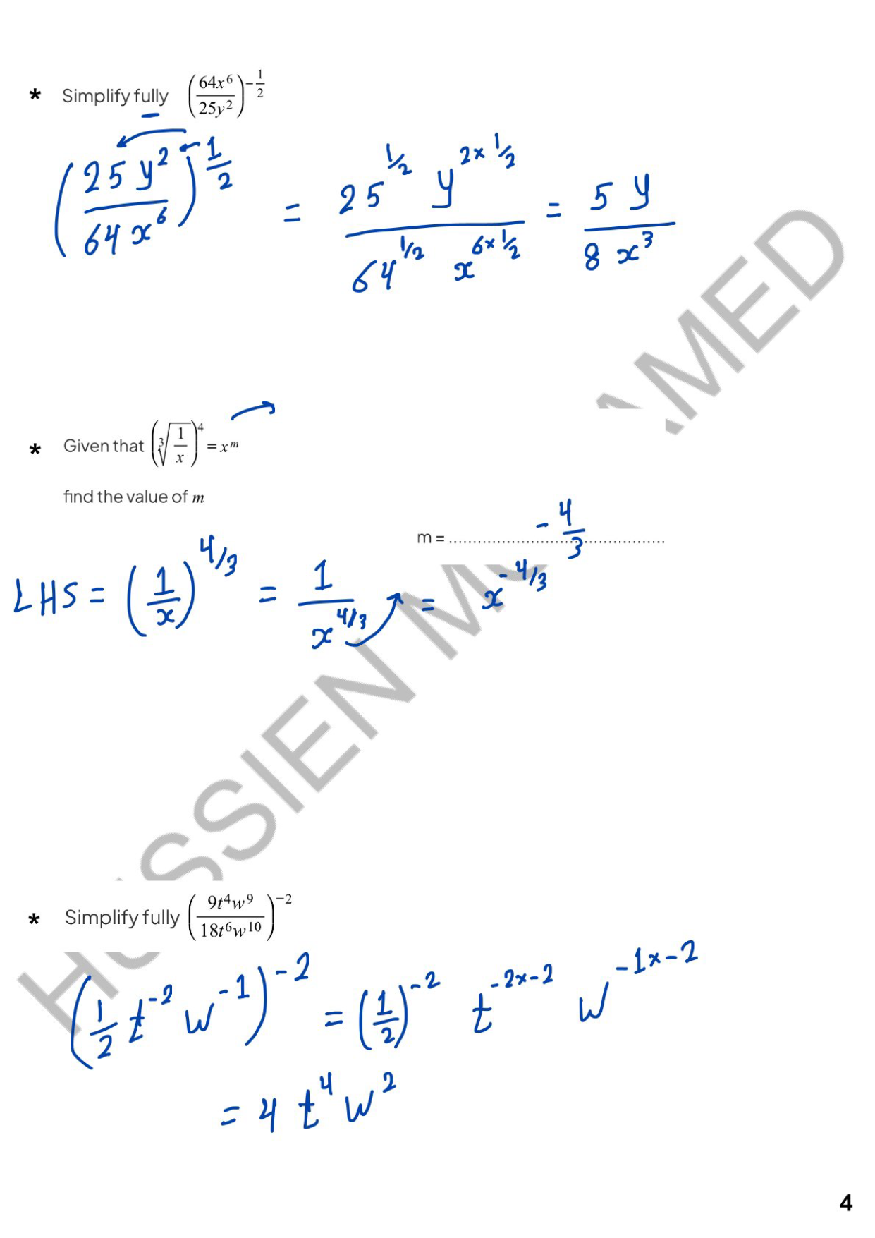 Edexcel O.L Maths A (4MA1/1H,2H) - Notes - Eng. Hussien Mohamed 2026