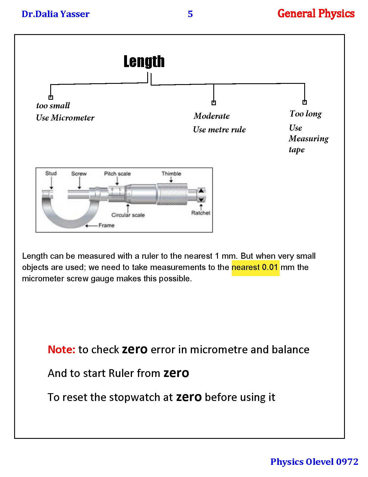 Cambridge O.L Physics (0625/0972) Notes - Dr. Dalia Yasser (2025)