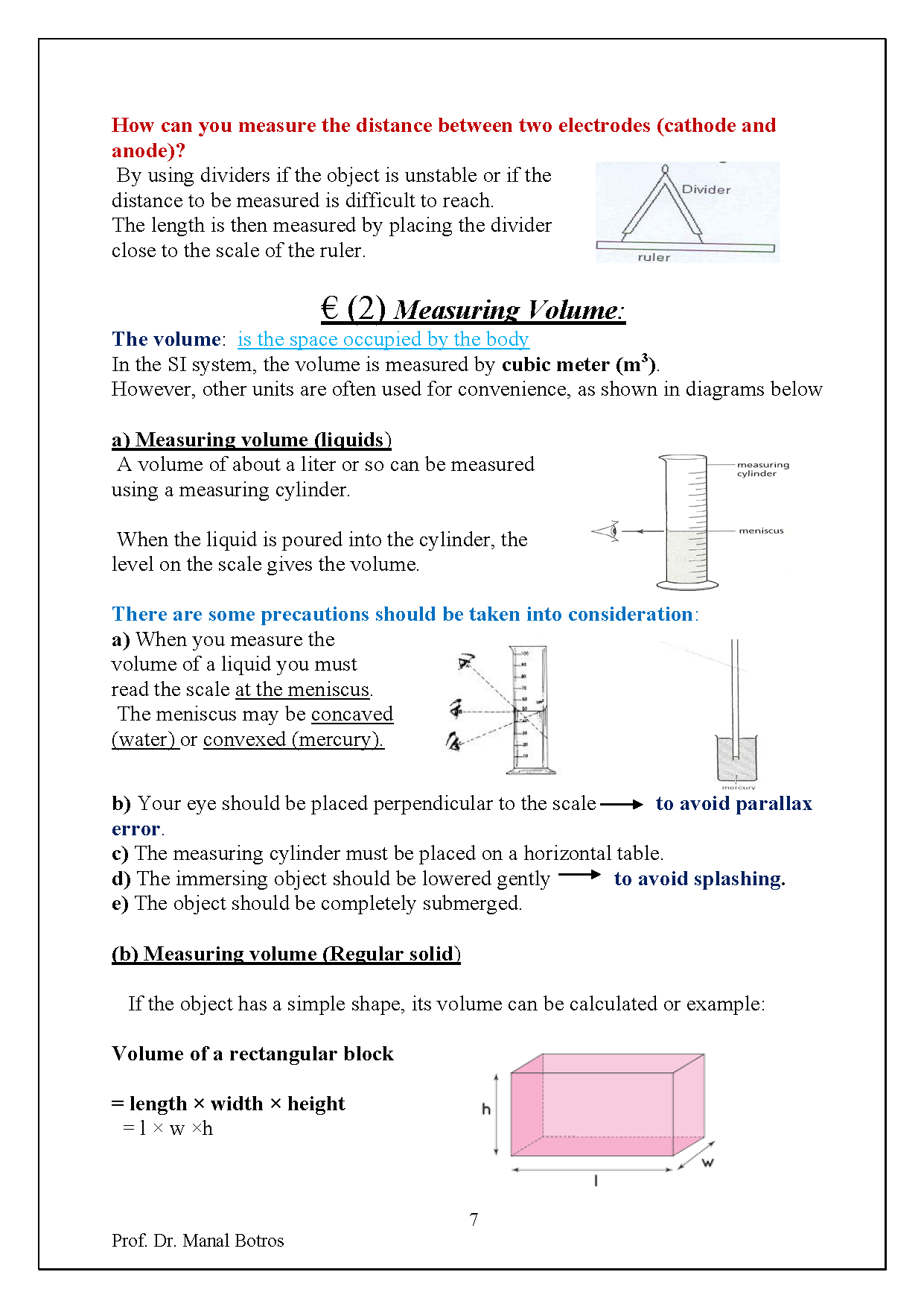 Cambridge O.L Physics (0625/0972) Notes - Dr. Manal Botros ( 2025 )