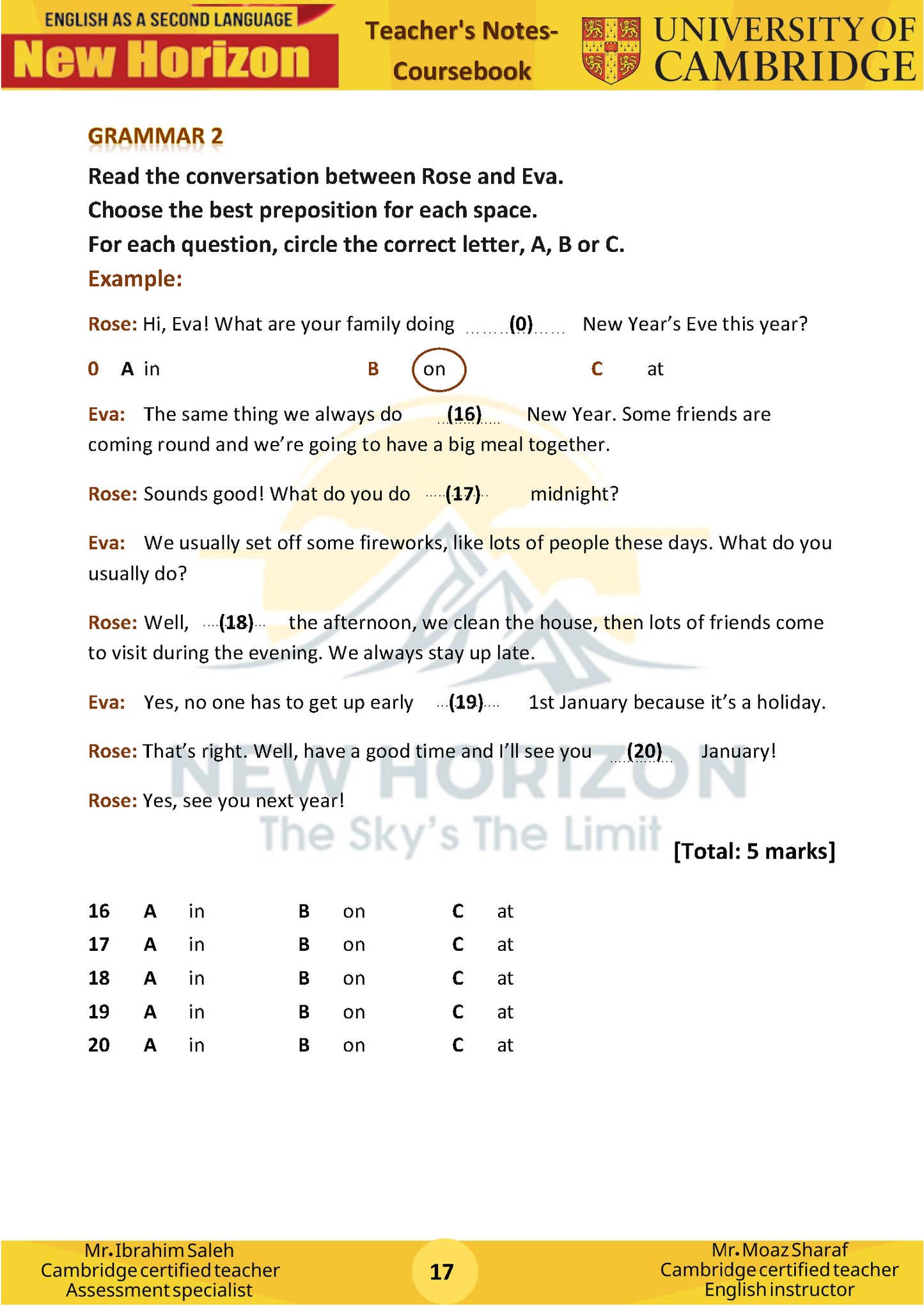 New Horizon Cambridge Primary (Y8) English as a Second Language (0876) Package (Notes-Classified-Past Papers)