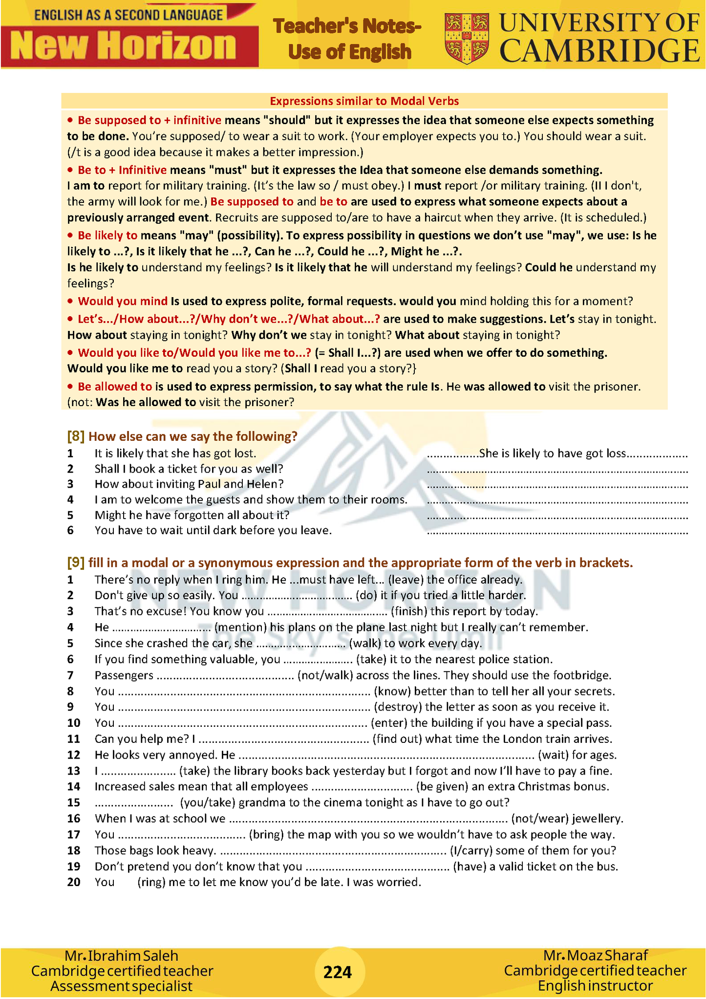 New Horizon Cambridge Primary (Y8) English as a Second Language (0876) Package (Notes-Classified-Past Papers)