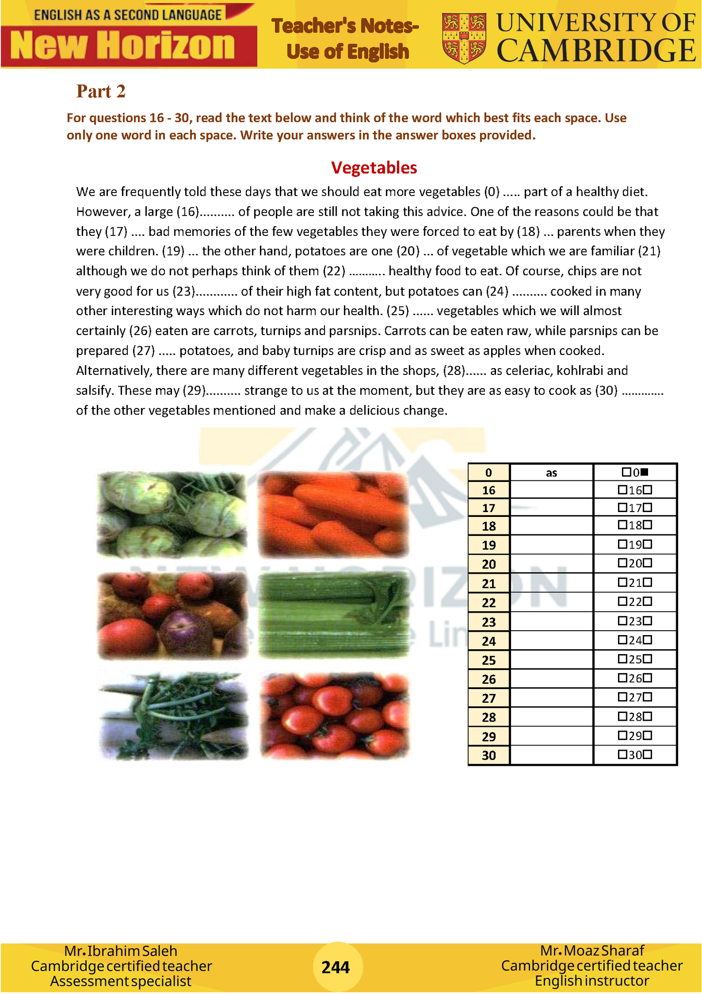 New Horizon Cambridge Primary (Y8) English as a Second Language (0876) Package (Notes-Classified-Past Papers)