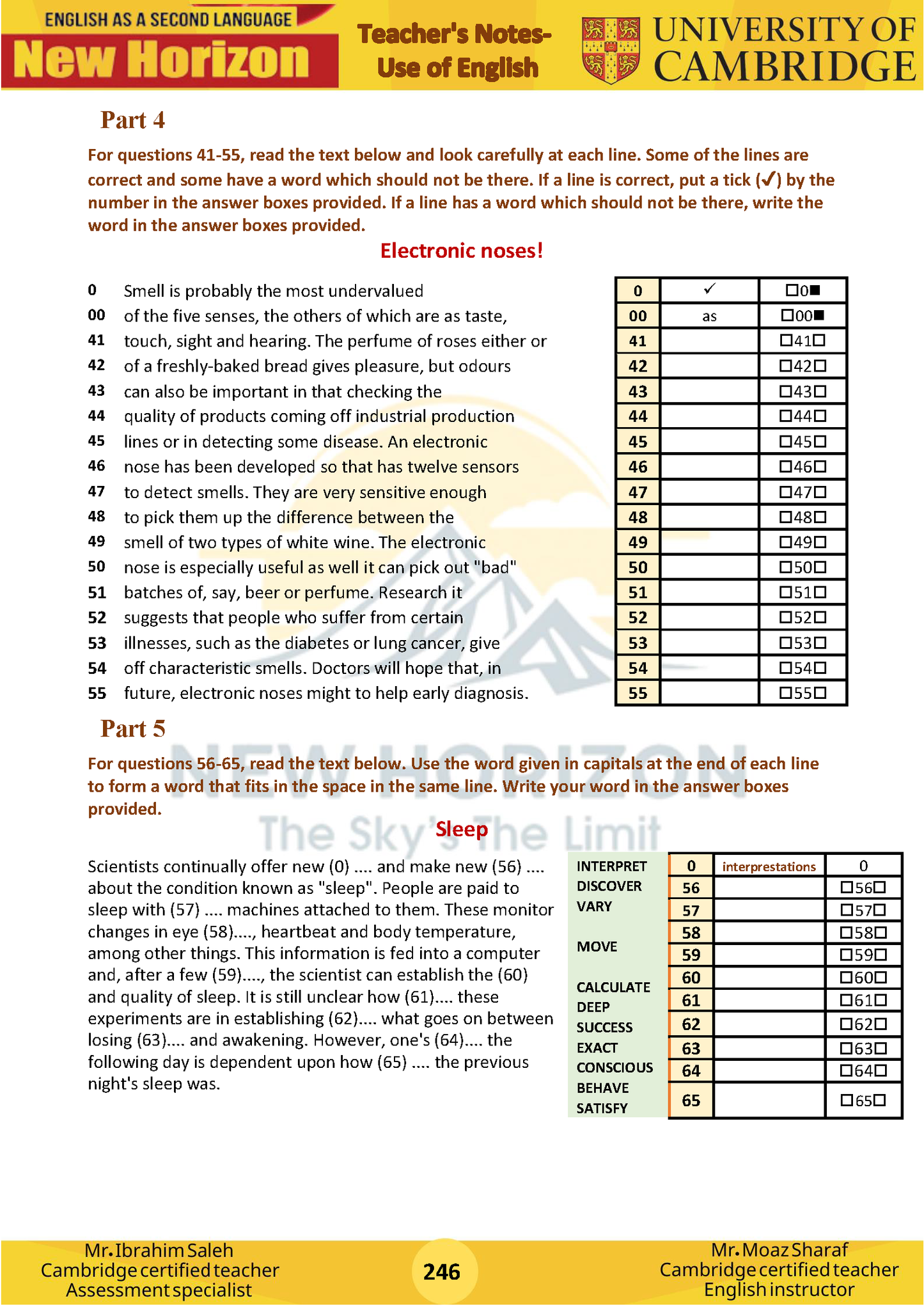 New Horizon Cambridge Primary (Y8) English as a Second Language (0876) Package (Notes-Classified-Past Papers)