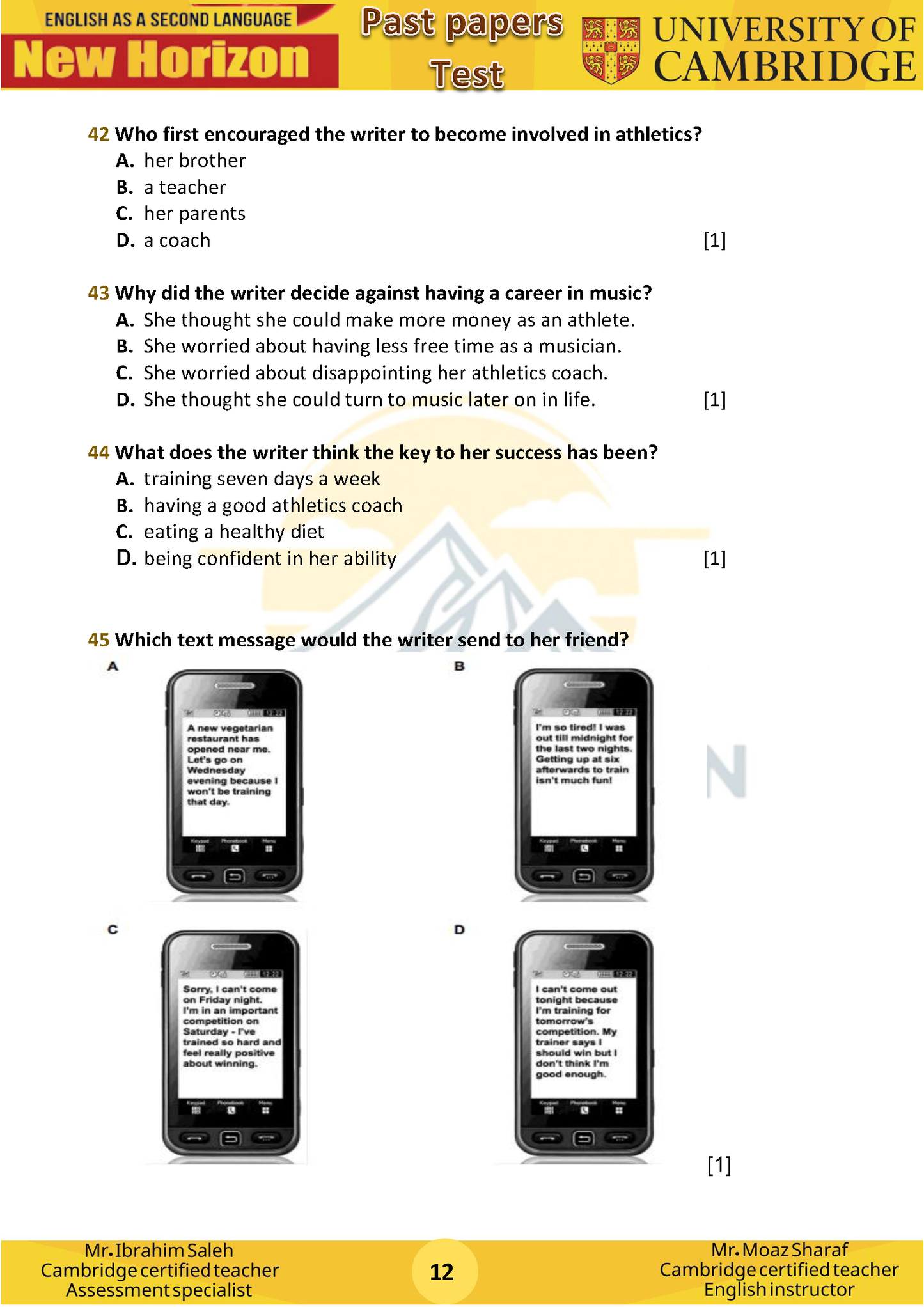 New Horizon Cambridge Primary (Y8) English as a Second Language (0876) Package (Notes-Classified-Past Papers)