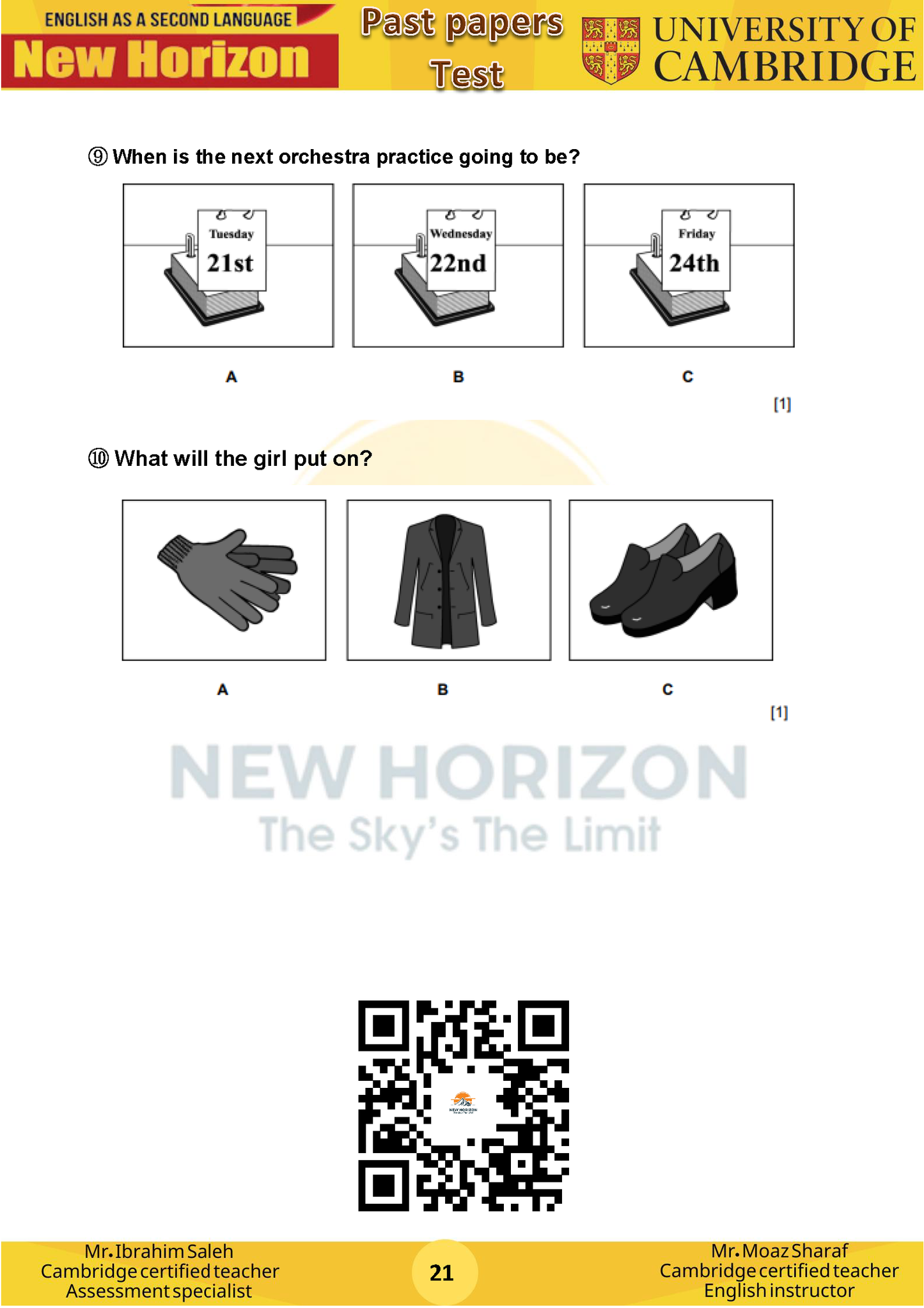 New Horizon Cambridge Primary (Y8) English as a Second Language (0876) Package (Notes-Classified-Past Papers)