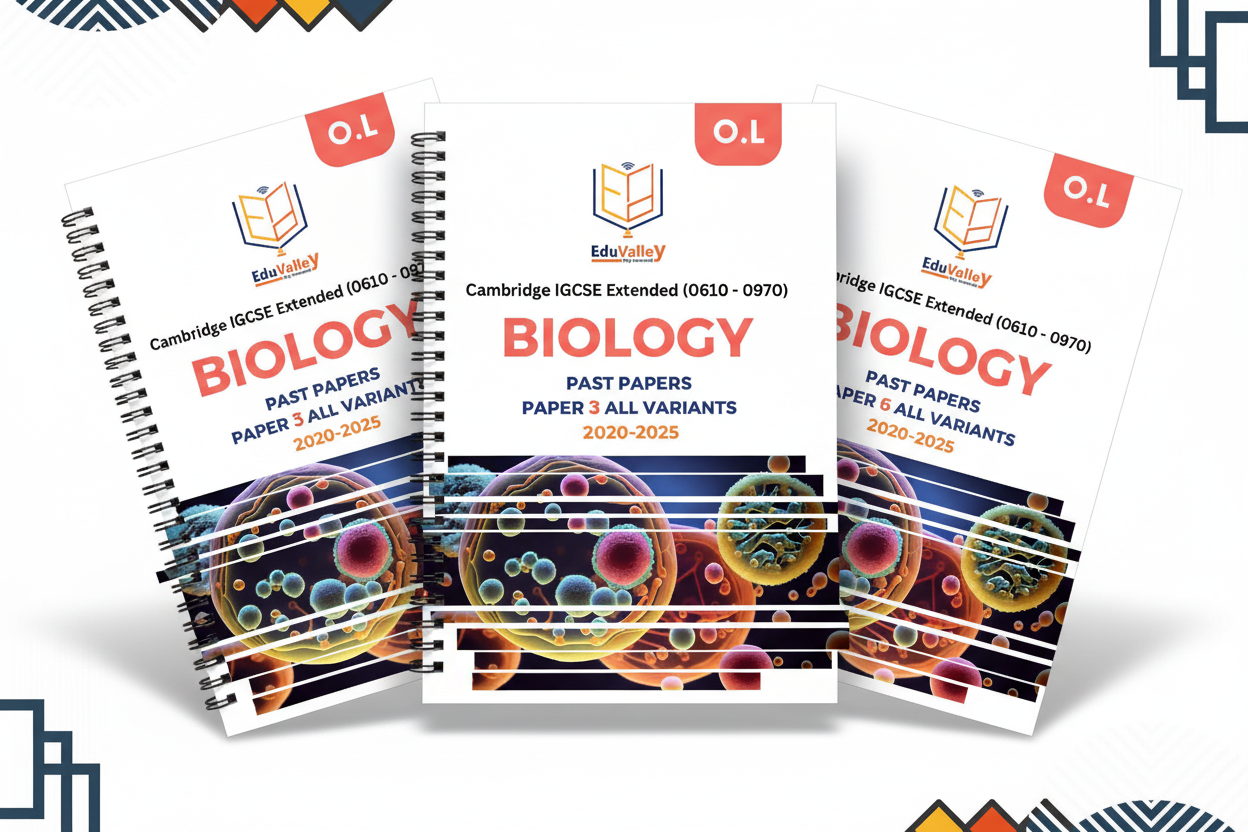Biology Past Papers Coil-bound Bundle Mockup