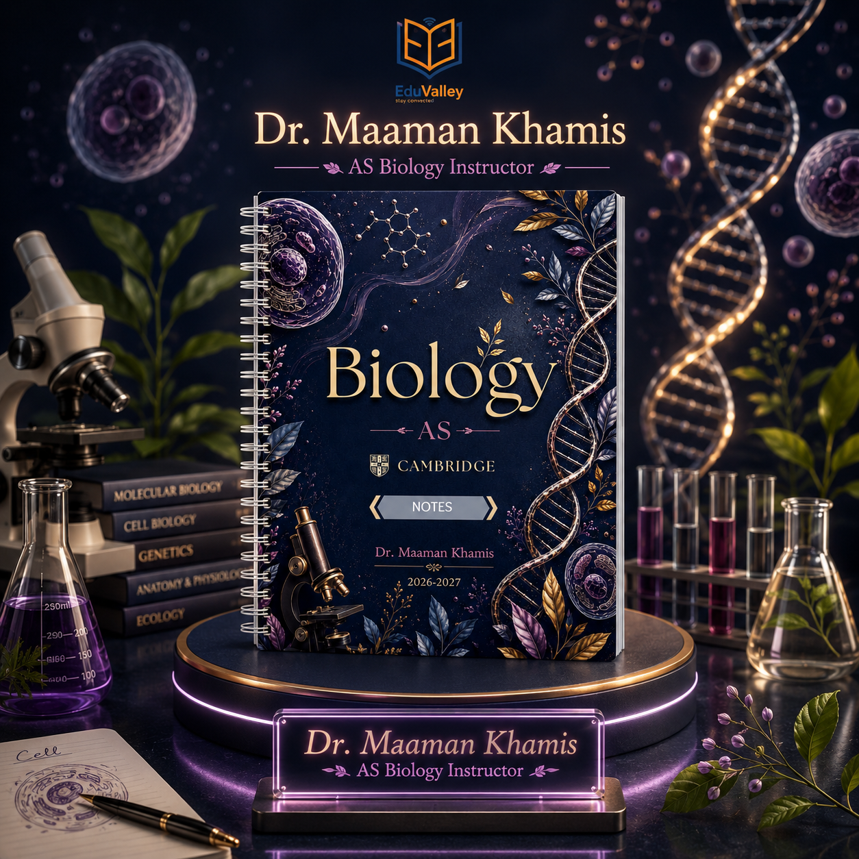 Cambridge AS Level Biology (9700) Study Notes | Dr. Maaman Khamis 2026-2027