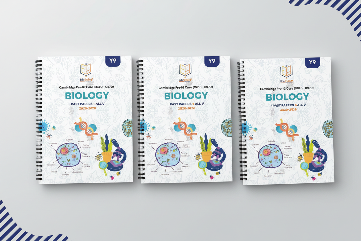 Year 9 Biology Past Papers Coil-Bound Books Mockup