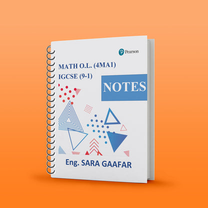 حزمة Edexcel OL Maths A (4MA1) ملاحظات، مصنفة، أوراق امتحانات سابقة، المهندسة سارة جعفر