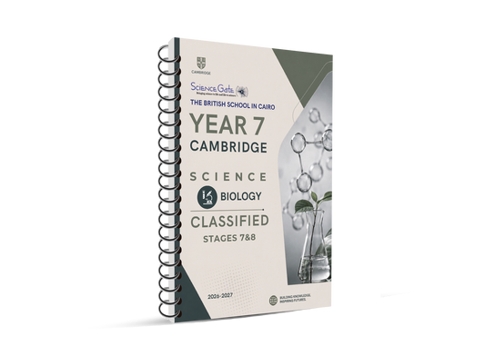 Year 7 Science Gate (0893) – Classified with QR Mark Scheme  (2026–2027) British School in Cairo