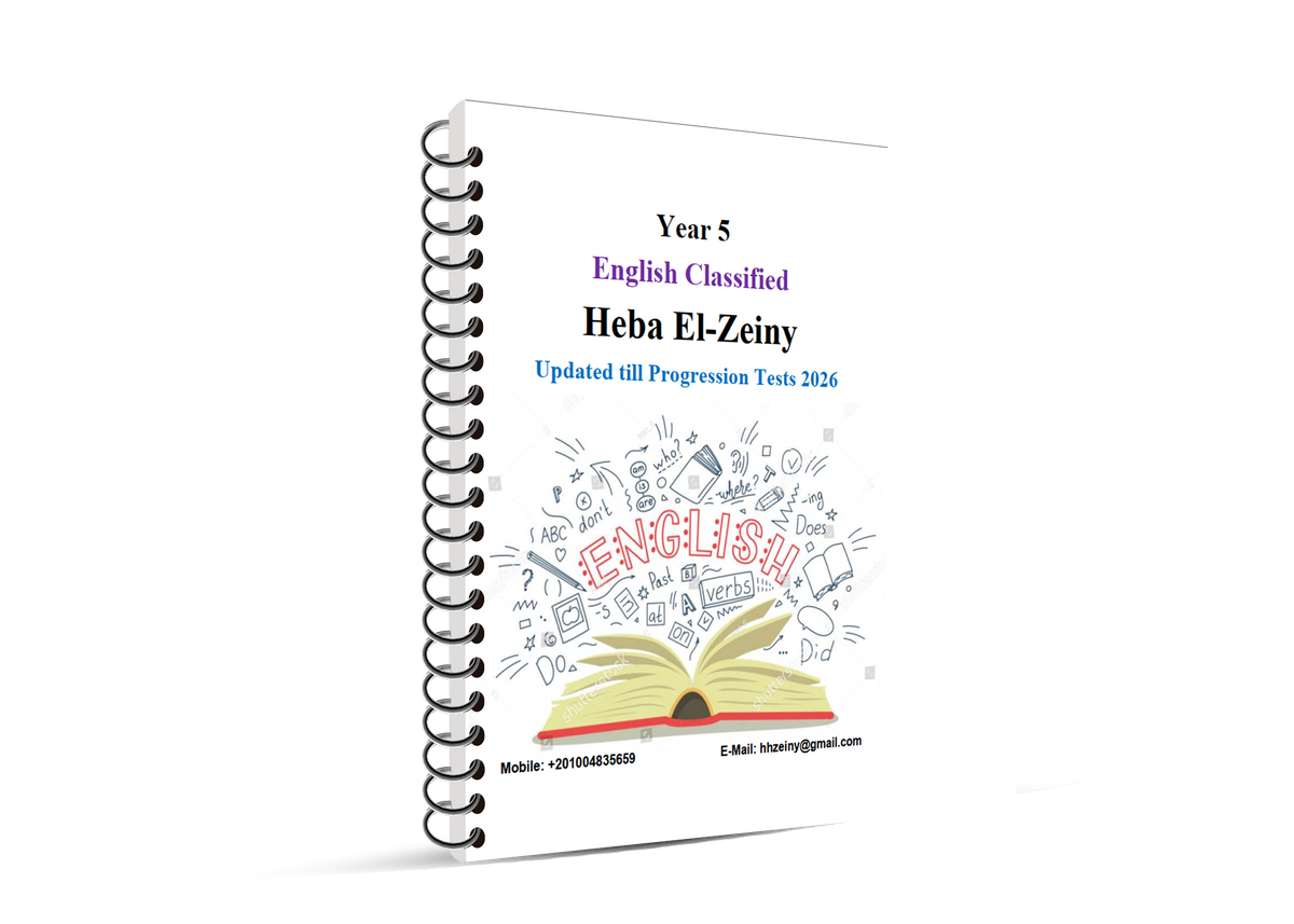 Cambridge Primary Year 5 English (0844/0058  Classified with Mark Scheme Dr. Heba El-Zeiny 2026-2027