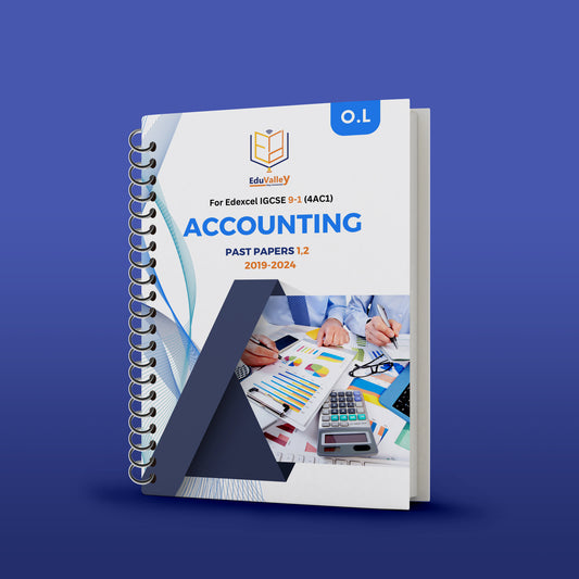Edexcel OL Accounting (4AC1) PP Paper: 1,2 من 19 إلى 24.