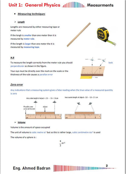 Cambridge Pre-IG  Physics (0625/0972) Package Notes, Classified with Mark Scheme Ahmed Badran 2026