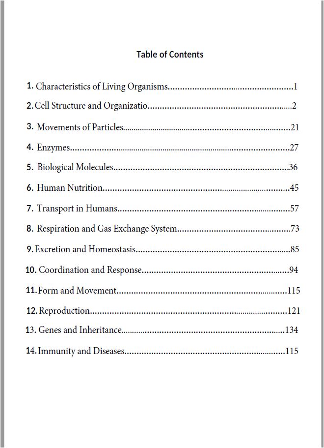 ملاحظات Edexcel OL Human Biology (4HB1) أحمد وائل