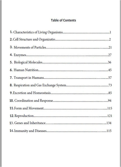 ملاحظات Edexcel OL Human Biology (4HB1) أحمد وائل