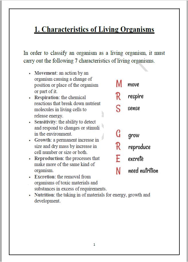 ملاحظات Edexcel OL Human Biology (4HB1) أحمد وائل