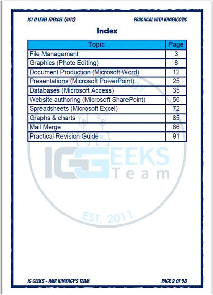 مذكرات OL EDEXCEL ICT، مصنفة، أوراق سابقة، حزمة عمرو خفاجا