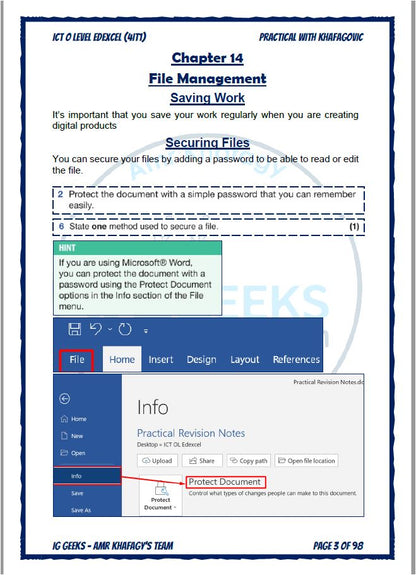 مذكرات OL EDEXCEL ICT، مصنفة، أوراق سابقة، حزمة عمرو خفاجا