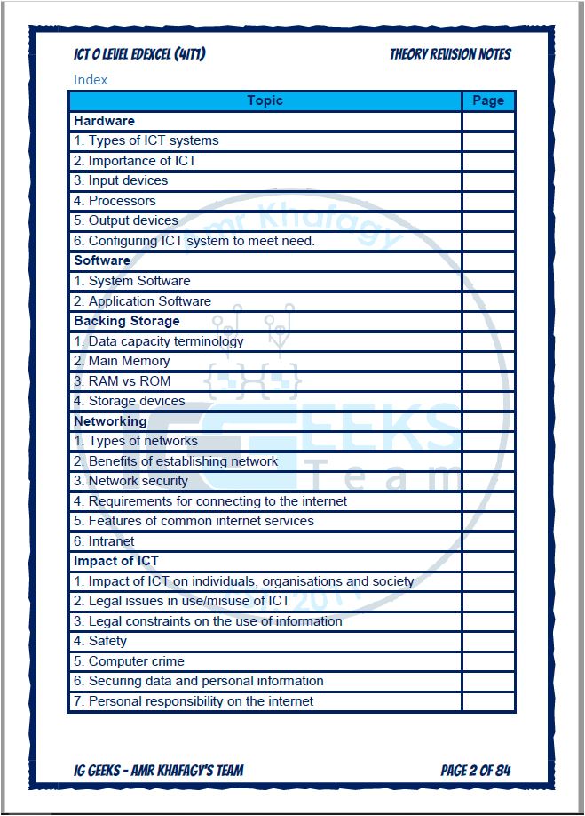 مذكرات OL EDEXCEL ICT، مصنفة، أوراق سابقة، حزمة عمرو خفاجا