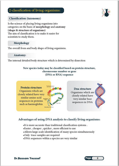 Cambridge O.L  Biology (0610/0970) Notes Part 1 Dr Bassam Youssef