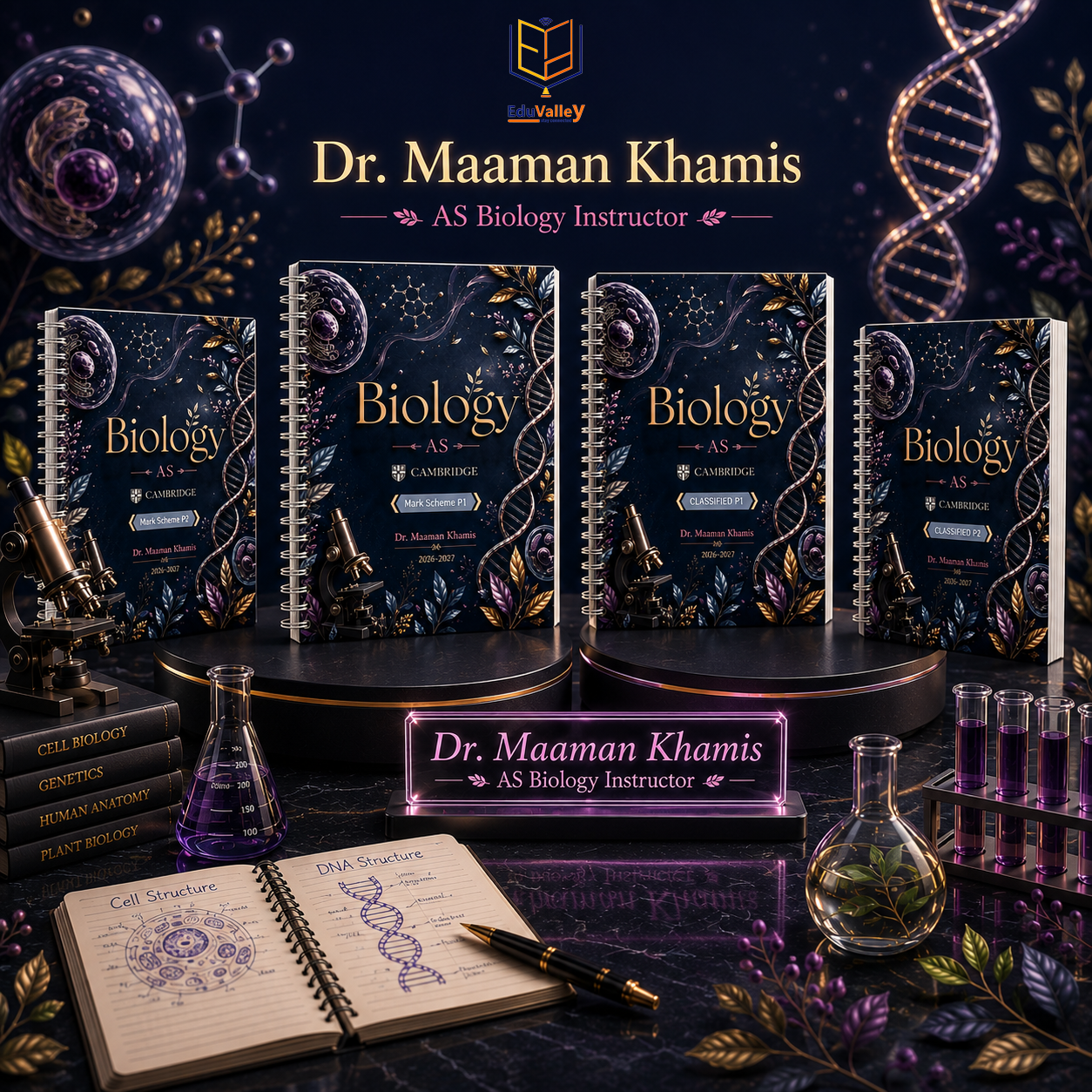 Cambridge AS Level Biology (9700) Classified P1&2 WITH Mark Scheme  | Dr. Maaman Khamis 2026-2027