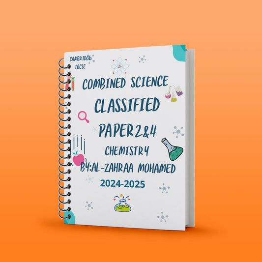 Cambridge O.L Combined Science (CHEMISTRY )(0653) Classified 2,4 Dr. AL Zahraa Mohamed 2026