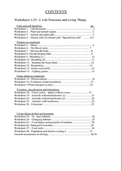 Cambridge Checkpoint 2 Year 7 Science (0893) Revision Work sheets Maher Galal