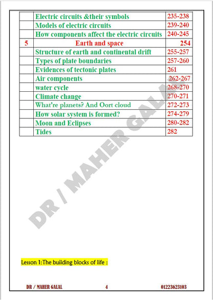 Cambridge Checkpoint 2 Year 7 Science (0893) Revision Work sheets Maher Galal