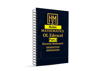 Edexcel O.L Maths Linear A (4MA1 /2H) Study Notes Dr. Hussein Mohamed 2026-2027
