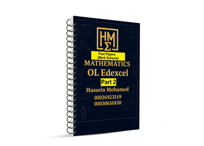 Edexcel O.L Maths Linear A (4MA1 /2H) Past Papers With Mark Scheme Dr. Hussein Mohamed 2026-2027