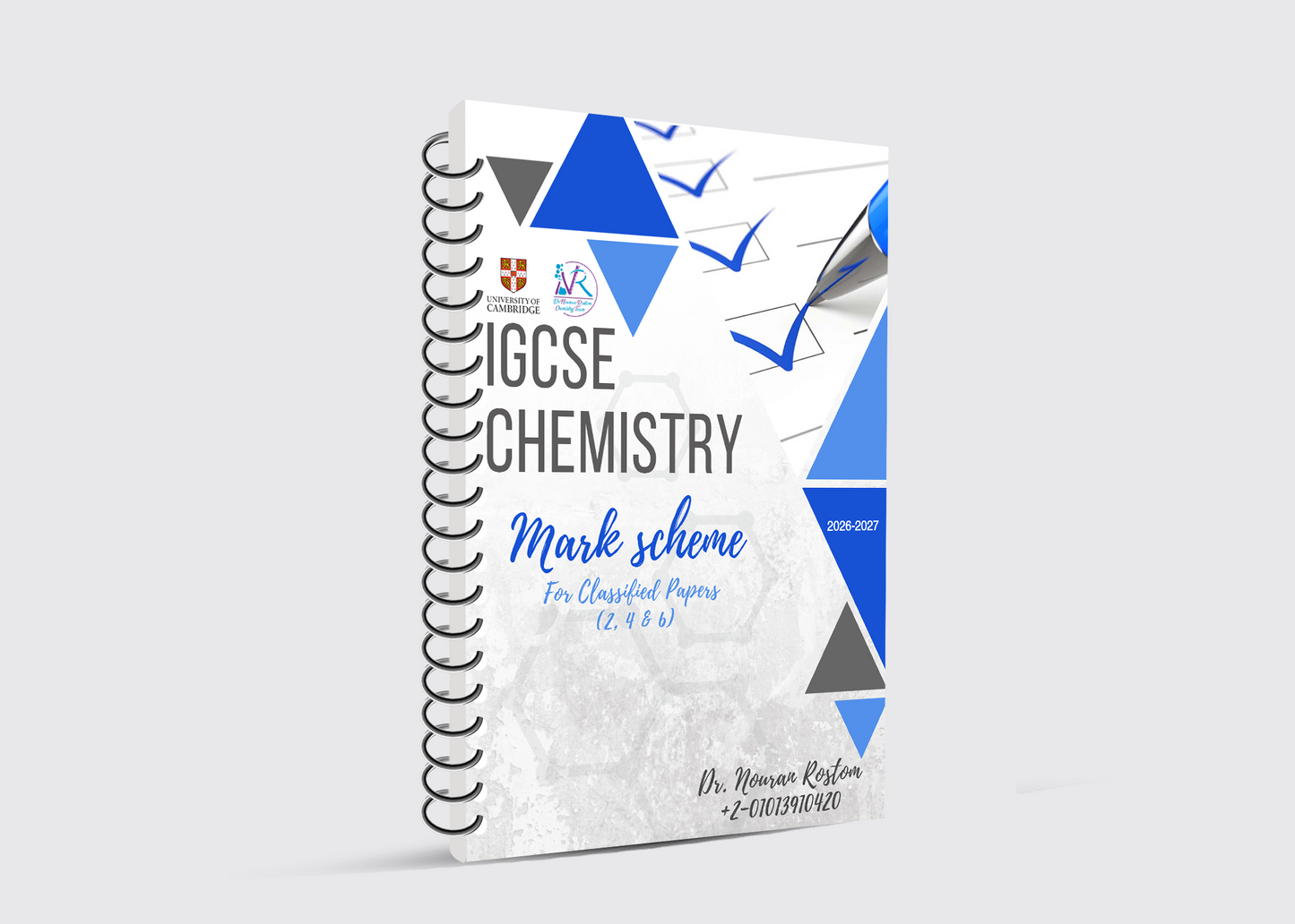 Cambridge O.L Chemistry (0620-0971)– Classified With Mark Scheme by Dr. Nouran Rostom (2026–2027 Edition)