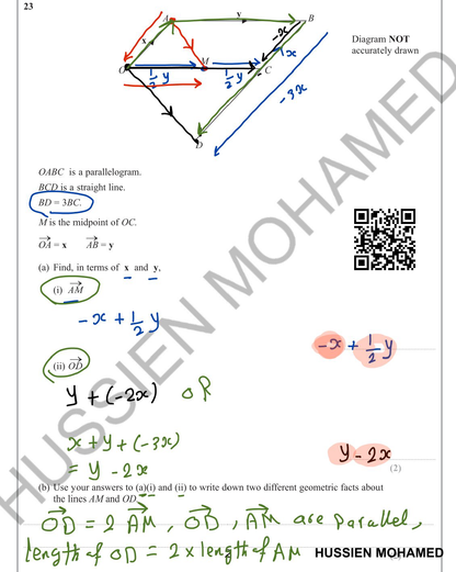 Edexcel O.L Maths A (4MA1/1H,2H) Classified With Mark Scheme (QR videos Answers) Eng. Hussien Mohamed