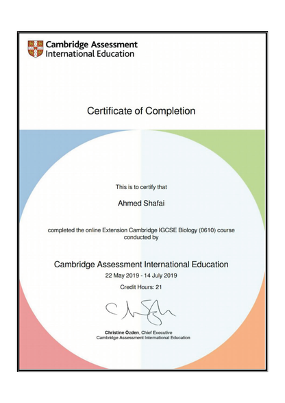 Cambridge O.L Biology (0610/0970) Package Notes, Classified, P.P With Qr.MS Ahmed Shafai 2026
