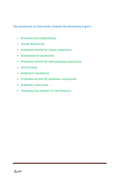Cambridge General Math , Practice Book -  Notes - Dr. Rashid Jebreel ( 2025 )